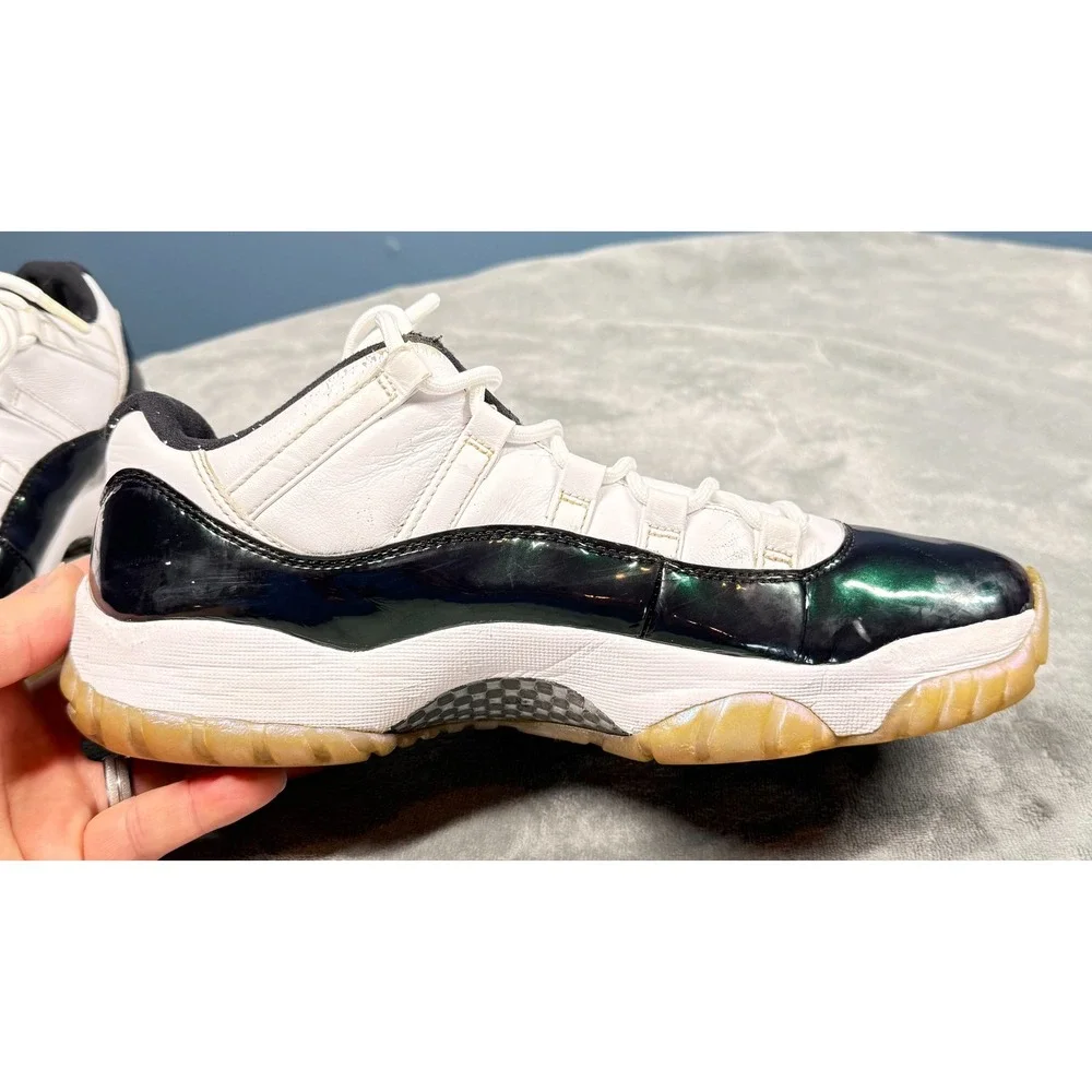 Air Jordan 11 Retro Low Mens 9 Iridescent Emerald 528895-145 Basketball Shoes